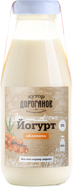 Изображение Йогурт 2% питьевой Хутор Дороганов облепиха РМП Матвеево-Курганский с/б, 300 мл