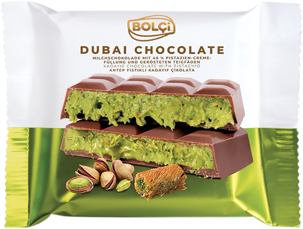 Изображение Шоколад молочный Болчи дубайский фисташка и катаифи Болчи Чиколата м/у, 100 г