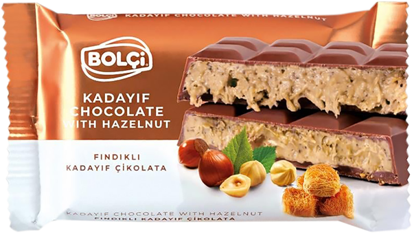 Изображение Шоколад молочный Болчи дубайский фундук и катаифи Болчи Чиколата м/у, 65 г