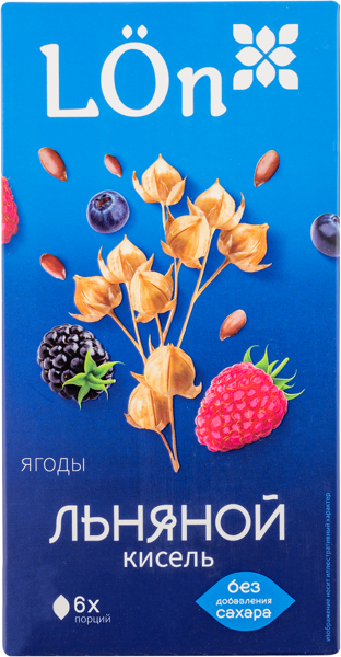 Изображение Кисель льняной Лон 20г*6 ягодный МирФудс к/у, 120 г