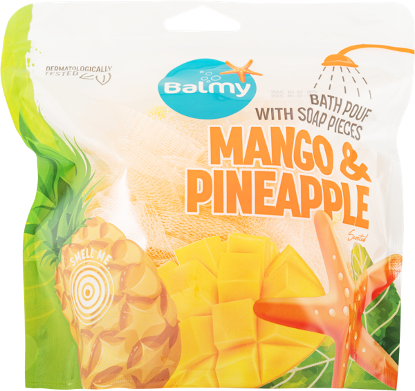 Изображение Мочалка для тела с мылом Балми роза ананас Балми м/у, 1 шт