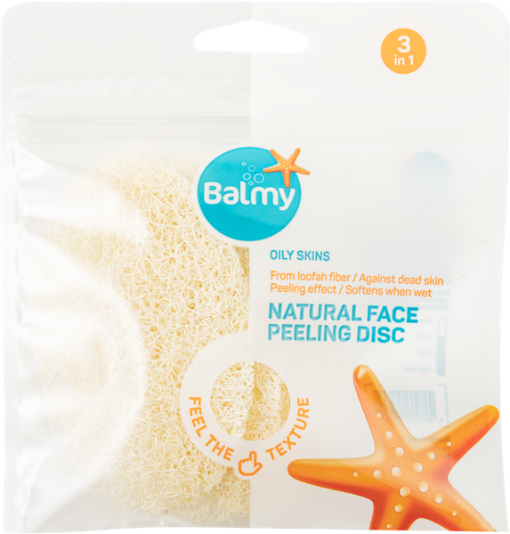 Изображение Мочалка для лица Балми натуральная люффа Балми м/у, 3 шт