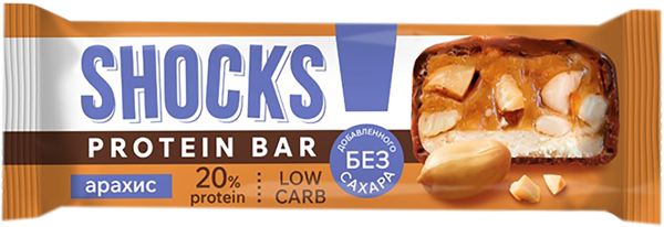 Изображение Батончик протеиновый Фитнес шок арахис Фитнес десерты м/у, 50 г