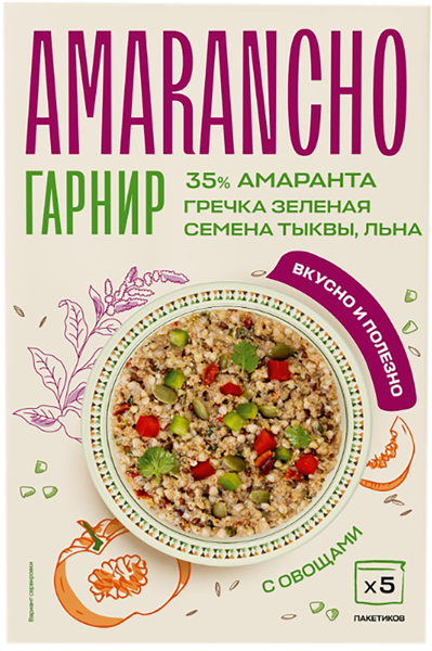 Изображение Гарнир Амаранчо гречка амарант лен тыква Образ Жизни к/у, 300 г