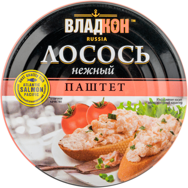 Изображение Паштет из лосося Владкон нежный Владкон ТД ж/б, 100 г