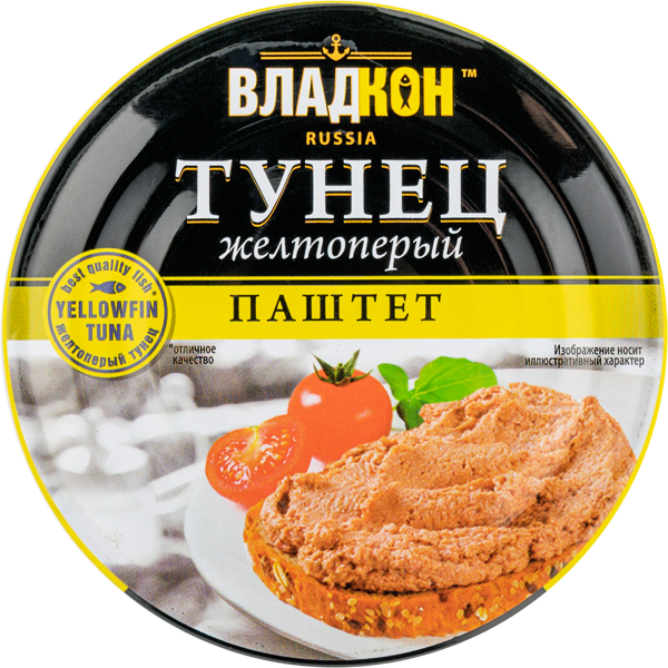 Изображение Паштет из тунца Владкон желтоперый Владкон ТД ж/б, 100 г