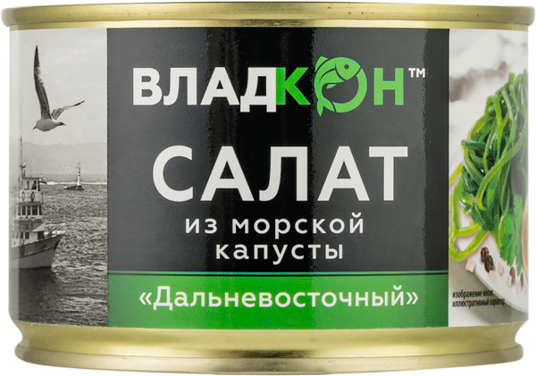 Изображение Морская капуста Владкон салат дальневосточный Владкон ТД ж/б, 220 г