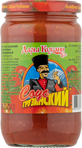 Изображение Соус томатный Дары Кубани грузинский Комбинат Дары Кубани с/б, 350 г