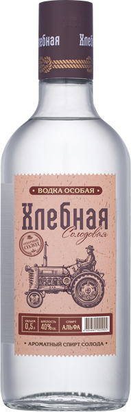Изображение Водка особая Спирт Альфа 40% Хлебная солодовая Татспиртпром с/б, 0,5 л