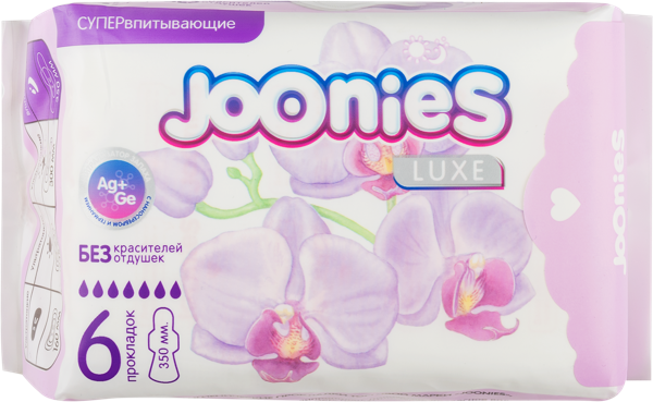 Изображение Прокладки дневные Джунис люкс супервпитыв 350мм Гуанджоу Тианру м/у, 6 шт
