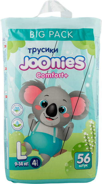 Изображение Трусики L 9-14кг Джунис комфорт + Фуджиан Юфа Ко м/у, 56 шт