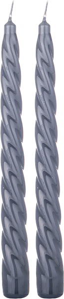 Изображение Свеча 23см серые Эдпол витые Эдпол , 2 шт