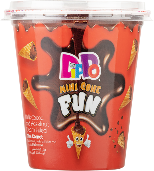 Изображение Вафельные рожки Диппо шоколад и фундук Зирве чиколата п/б, 70 г