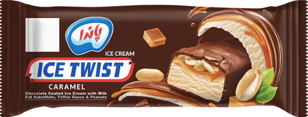Изображение Мороженое в шоколадной глазури Айс Твист с соусом тоффи и арахисом Михан Фуд м/у, 60 г