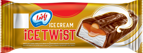 Изображение Мороженое в шоколадной глазури Айс Твист с хрустящим печеньем Михан Фуд м/у, 60 г