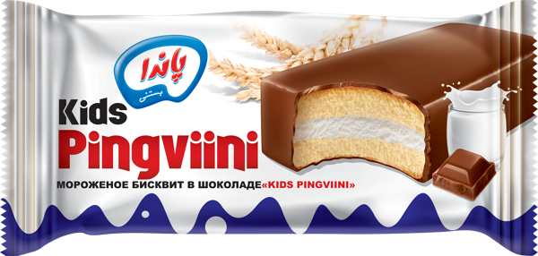 Изображение Мороженое в шоколаде Кидс Пингвини бисквит Михан Фуд м/у, 65 г