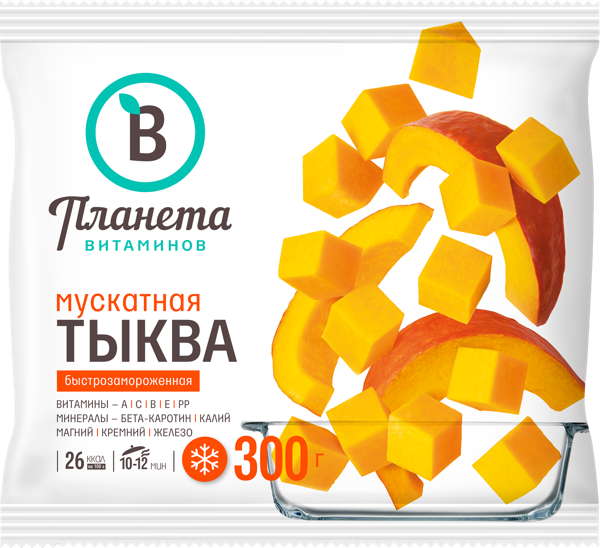 Изображение Овощи замороженные Планета витаминов тыква Агама Роля Гринланд м/у, 300 г