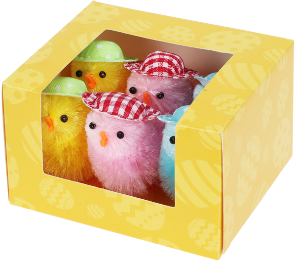 Изображение Фигурка 5см пасхальная Купман цыплята разноцветные Купман Интернэшнл , 6 шт