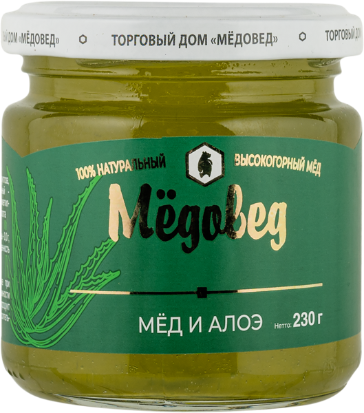 Изображение Конфитюр из алоэ меда Медовед Ингео-МЕД с/б, 230 г
