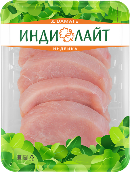 Изображение Птица охлажденная Индейка Индилайт котлета натур ПензаМолИнвест лоток, 400 г