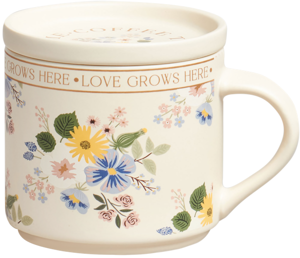 Изображение Кружка 390мл с крышкой Лефард флауэрс цветы Лефард , 1 шт