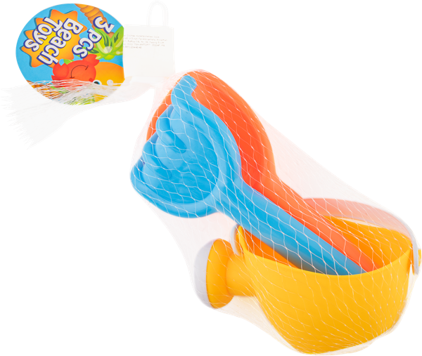 Изображение Набор для песка Купман лейка лопатка грабли Купман Интернэшнл сетка, 1 шт