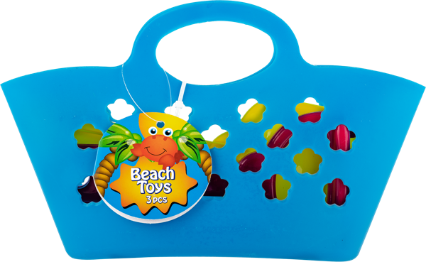 Изображение Набор 3 предмета для песка Купман корзинка лопатка грабли Купман Интернэшнл , 1 шт