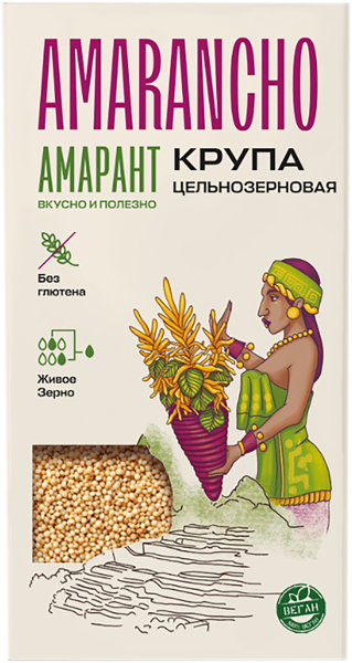 Изображение Крупа амарантовая Амаранчо цельнозерновая Амарант Технология к/у, 600 г