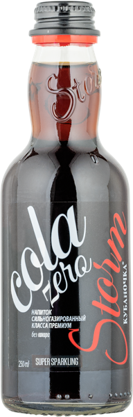 Изображение Напиток без сахара Кубаночка Шторм кола Гранд-Стар с/б, 0,25 л