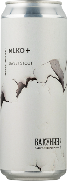 Изображение Пивной напиток темный 6,8% н/ф Бакунин молоко сладкий стаут Бакунин ж/б, 0,45 л