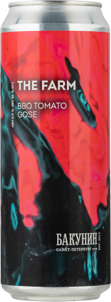 Изображение Пивной напиток светлое Эль 6,0% н/ф Бакунин Зе Фарм Бакунин ж/б, 0,45 л