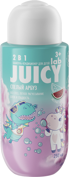 Изображение Шампунь для волос детский Джуси лаб арбуз 2в1 Капелла ООО п/у, 250 мл