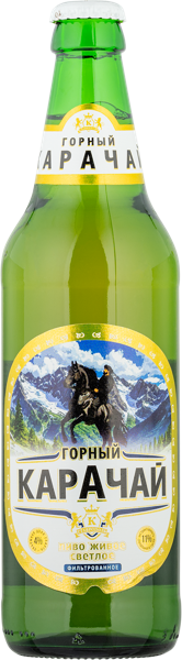 Изображение Пиво светлое Лагер 4,0% Горный карачай живое Крайсберг с/б, 0,5 л