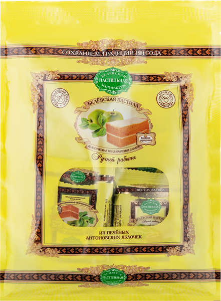 Изображение Пастила мини без сахара Белевская пастила классическая Белевская пастила м/у, 100 г