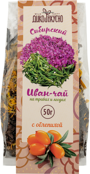 Изображение Напиток чайный Дико вкусно иван-чай с облепихой Вкусная Сибирь м/у, 50 г