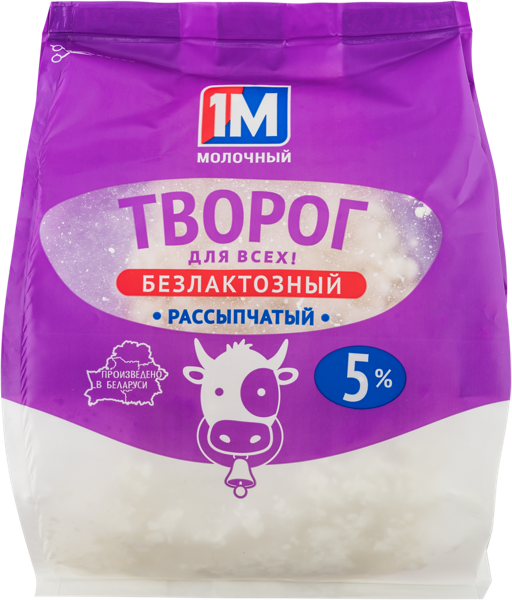 Изображение Творог 5% без лактозы 1М Минский МЗ №1 м/у, 350 г