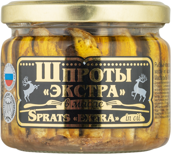 Изображение Шпроты в масле Вкусные консервы экстра РКЗ-Вкусные консервы ООО ж/б, 270 г