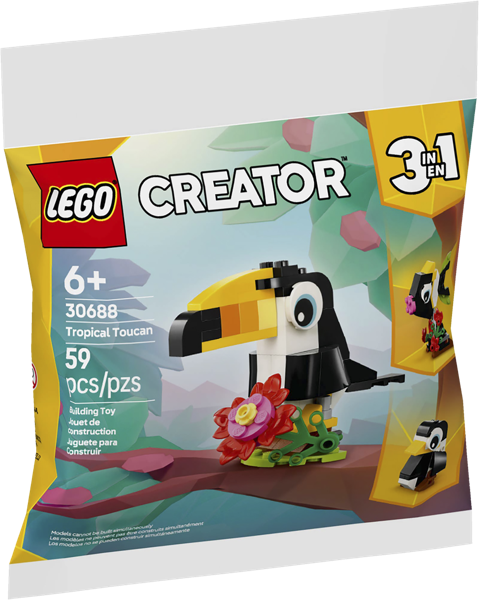 Изображение Конструктор с 6 лет 30688 Лего криэйтор тропический тукан 3в1 Лего м/у, 1 шт