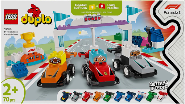 Изображение Конструктор с 2 лет 10445 Лего дупло гоночные команды F1 Лего к/у, 1 шт