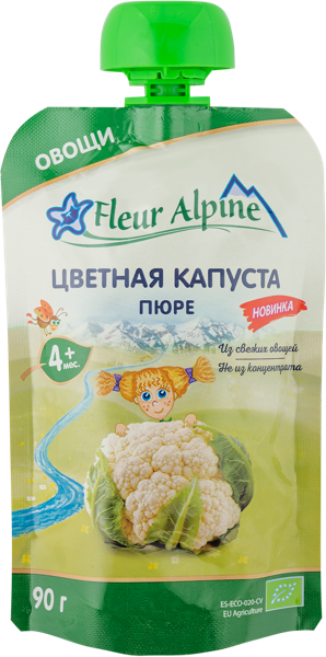 Изображение Пюре овощное с 4 мес Флер Альпин БИО цветная капуста Алиментасион и Нутрисион м/у, 97 г