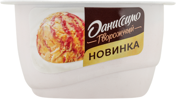Изображение Творог 5,7% Даниссимо клубничный крем-брюле Эйч энд Эн п/б, 130 г