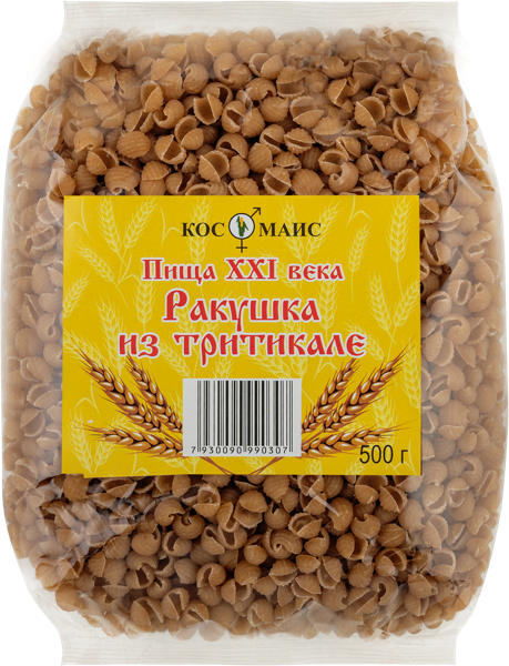 Изображение Макароны из тритикале КОС-МАИС ракушка НПО КОС-МАИС м/у, 500 г