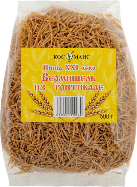 Изображение Макароны из тритикале КОС-МАИС вермишель НПО КОС-МАИС м/у, 500 г