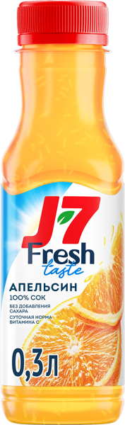 Изображение Сок охлажденный Дж7 апельсин ВБД п/б, 300 мл