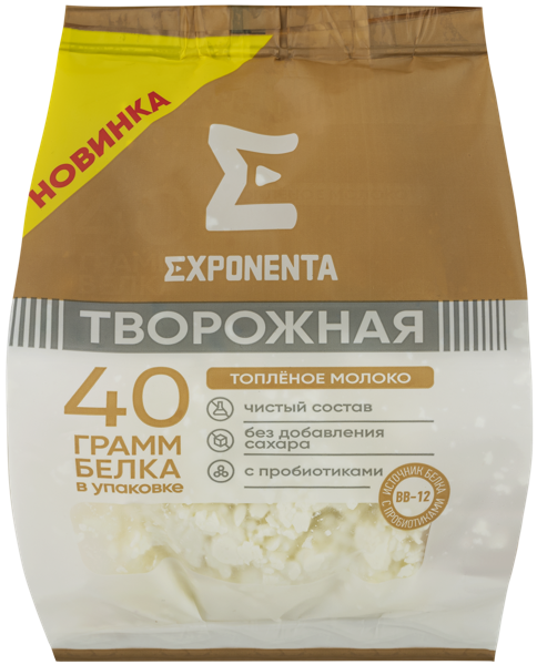 Изображение Продукт кисломолочный 0% творожный Экспонента топленое молоко Молочные горки м/у, 250 г
