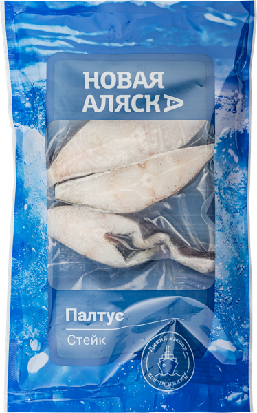 Изображение Рыба замороженная Новая Аляска палтус синекорый стейк Новая Аляска Волхов пакет, 400 г