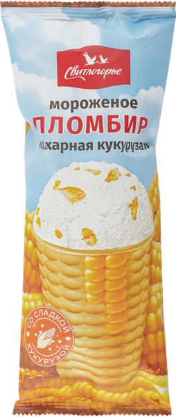 Изображение Мороженое пломбир ваф стакан Свитлогорье ваниль кукур наполн Дмитровский МЗ флоупак, 95 г