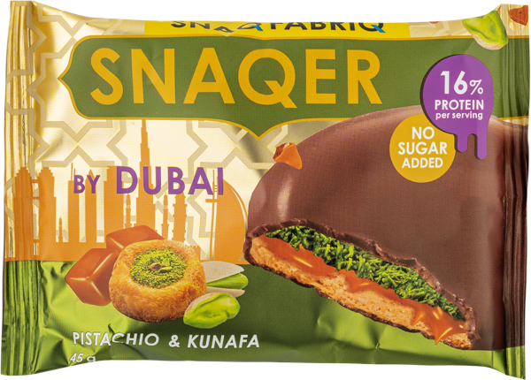 Изображение Печенье протеиновое Снэк фабрик Катаифи карамель фисташка Фитнес Фуд м/у, 45 г