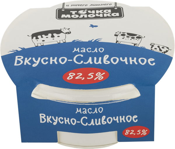 Изображение Масло 82,5% сливочное Точка молочка традиционное Юг-Агро-Медика м/у, 500 г