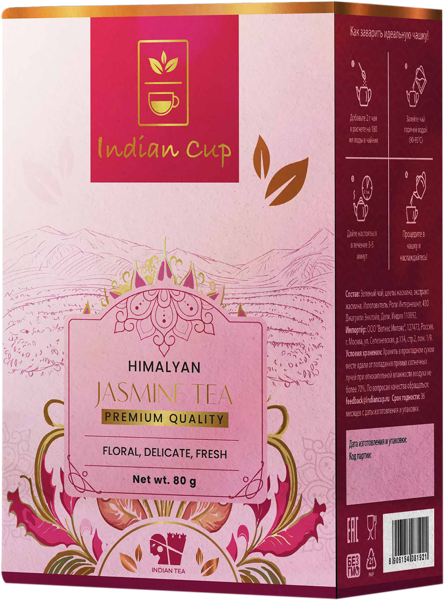 Изображение Чай зеленый Индиан Кап гималайский жасмин Роли Интернешнл кор, 80 г